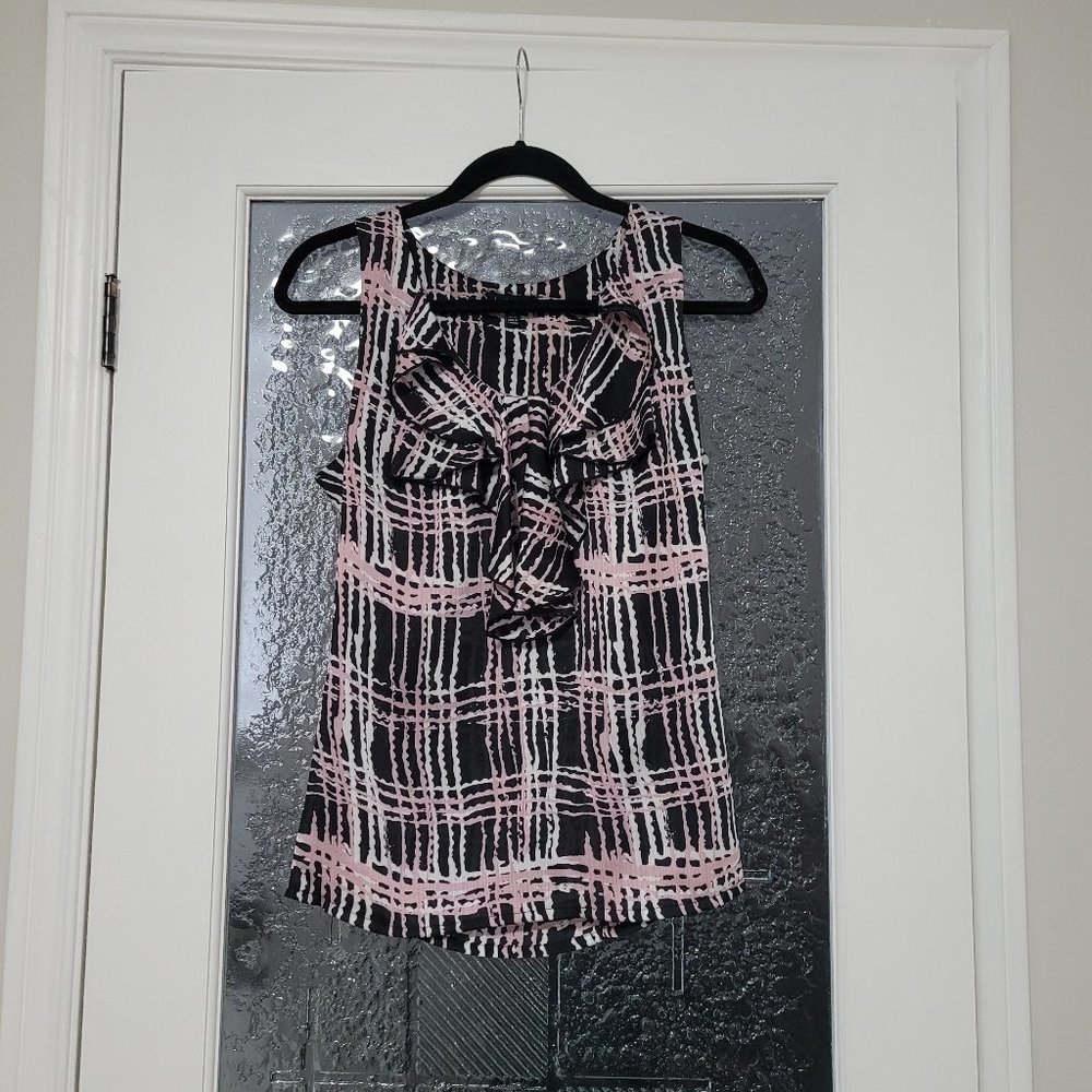 Ruffled Print Blouse